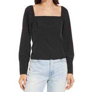 Treasure & Bond Fitted Stretch Square Neck Blouse S